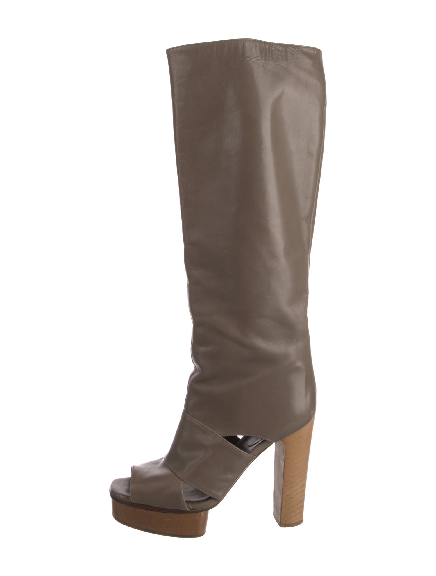 Marni Leather Cutout Accent Boots