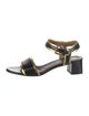 Marni Leather Colorblock Pattern Sandals