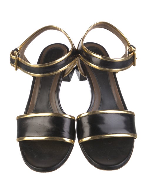 Marni Leather Colorblock Pattern Sandals