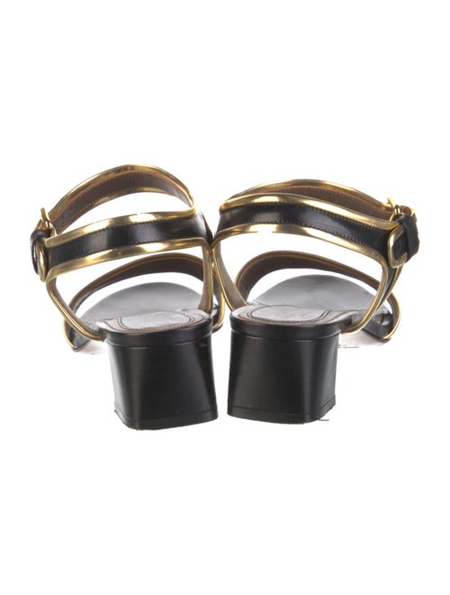 Marni Leather Colorblock Pattern Sandals