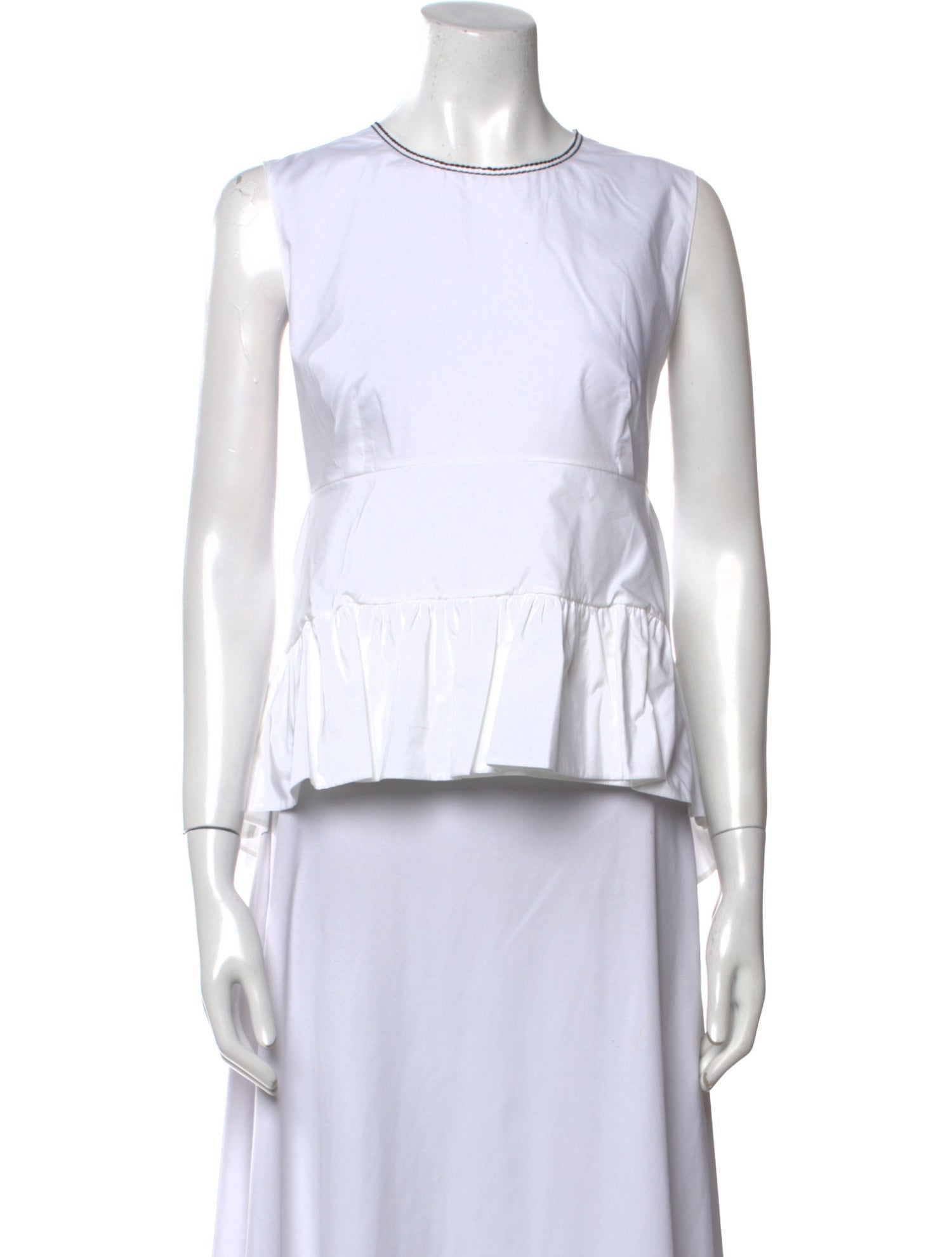 Marni Crew Neck Sleeveless Crop Top