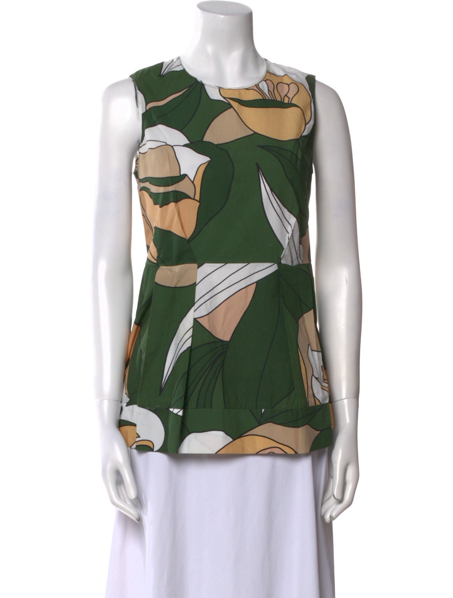 Marni Printed Scoop Neck Top
