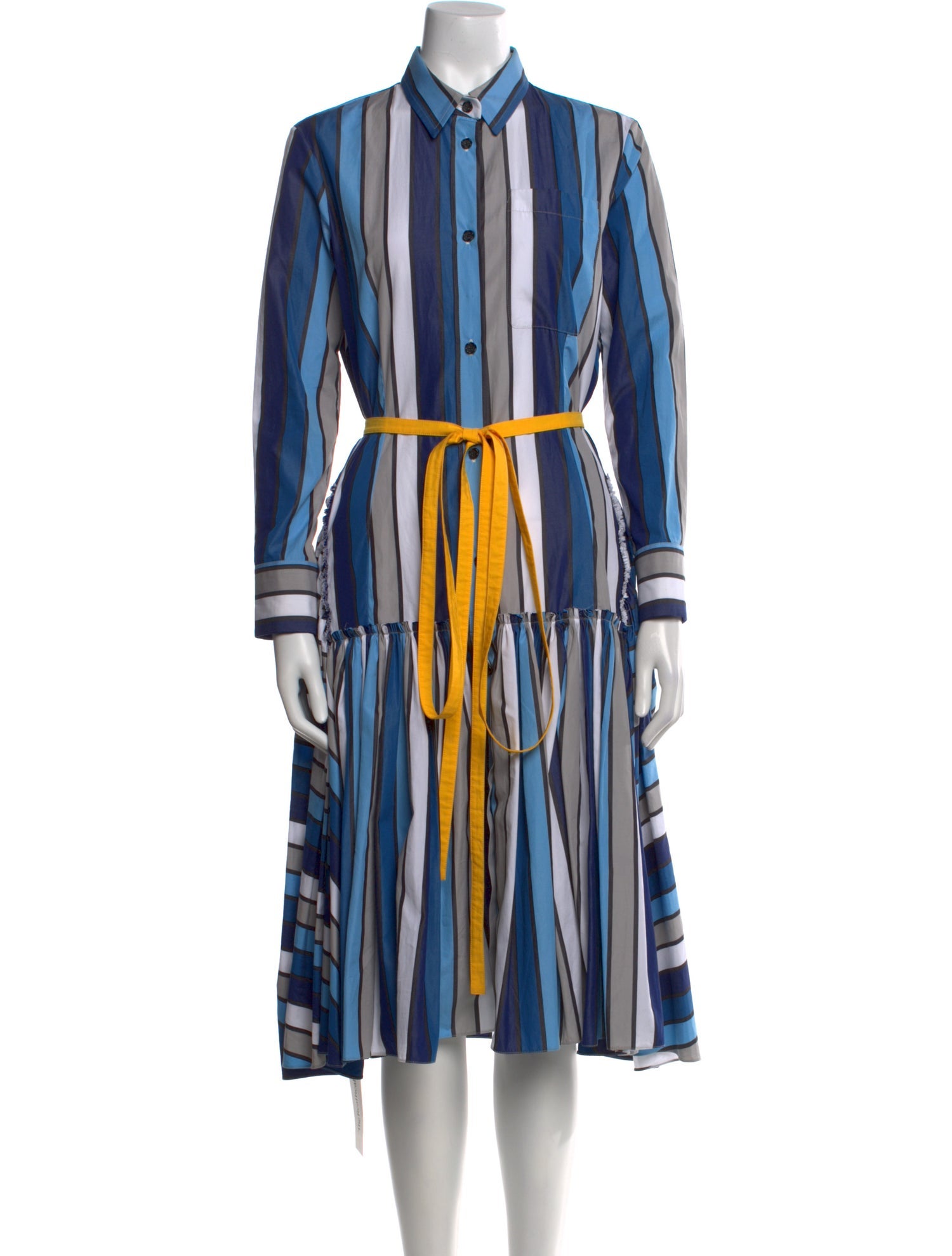 Marni Striped Midi Length Dress