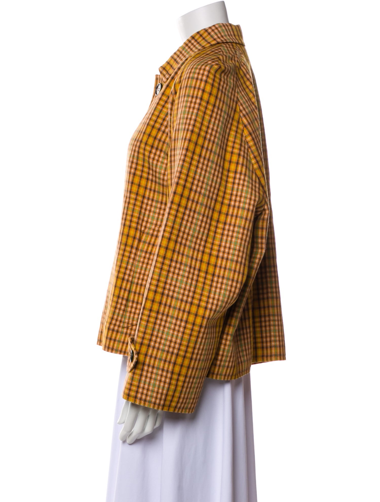 Marni Virgin Wool Plaid Print Jacket