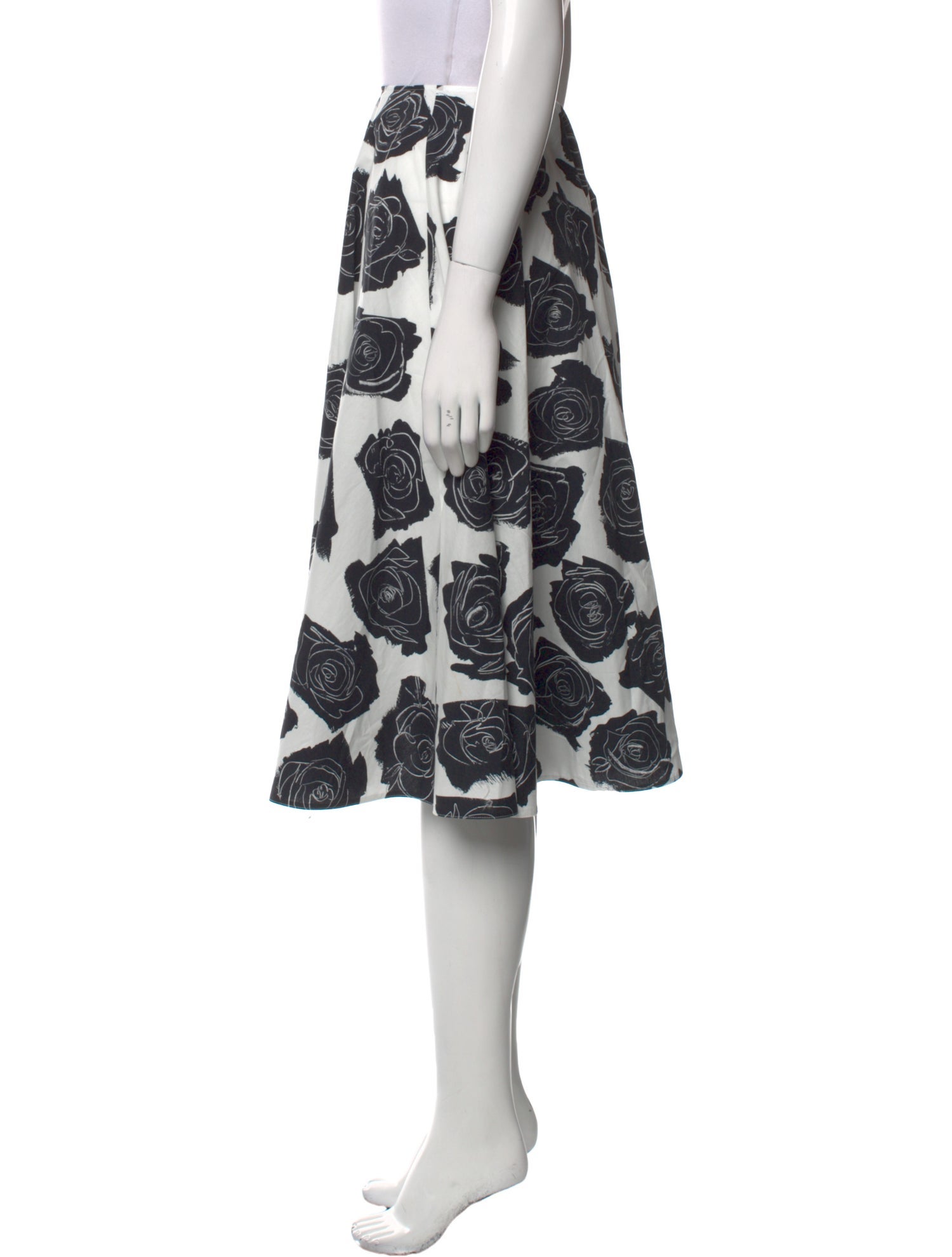 Marni Floral Print Knee-Length Skirt