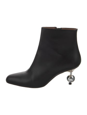 Marni Leather Ruffle Embellishment Boots