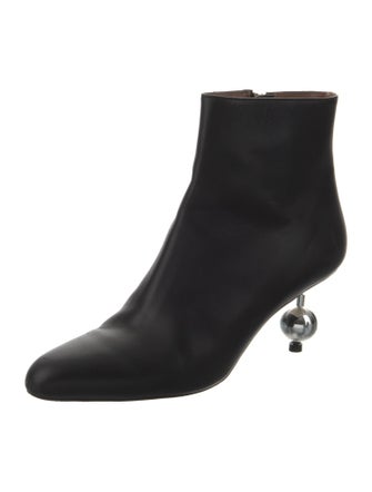 Marni Leather Ruffle Embellishment Boots