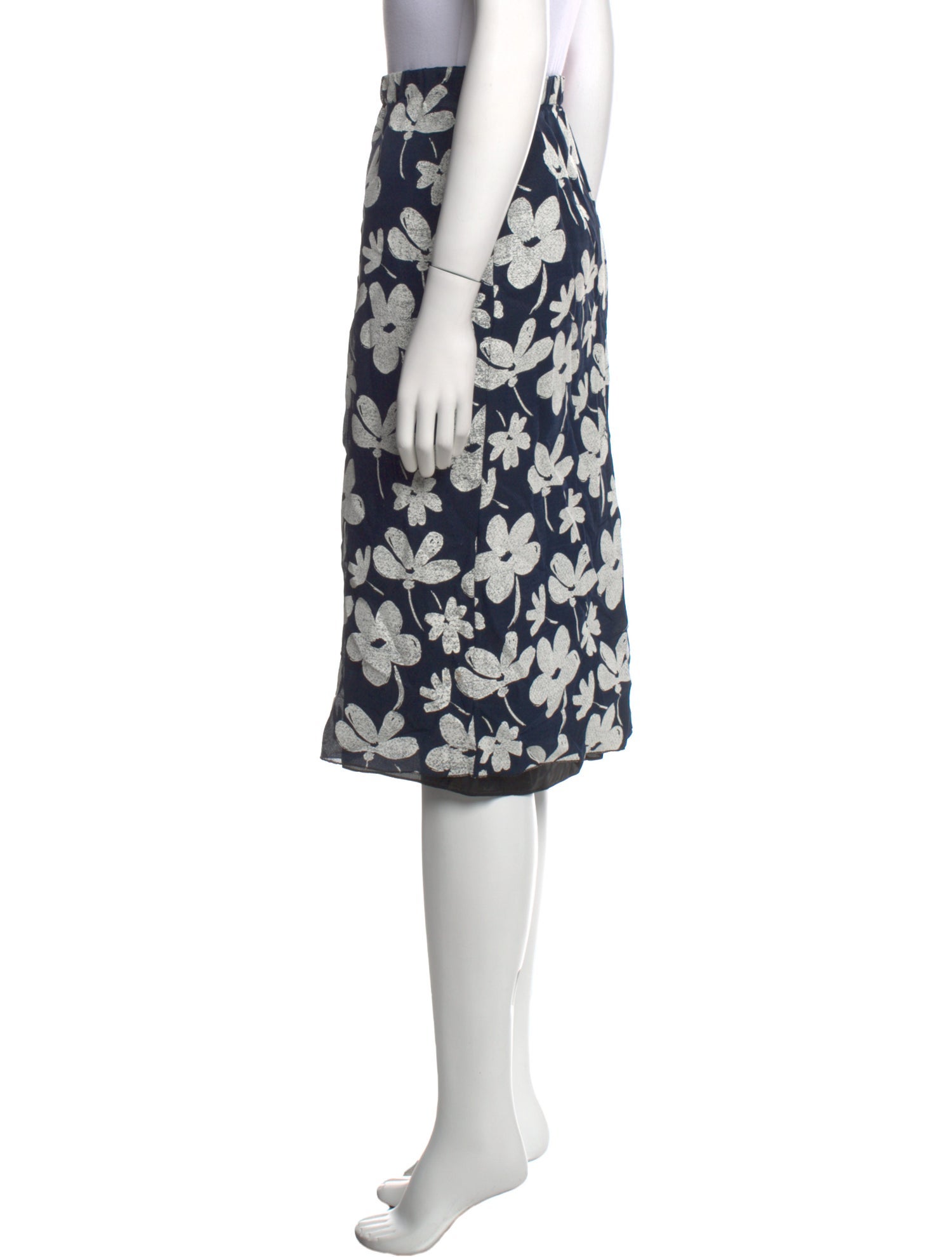 Marni Floral Print Knee-Length Skirt