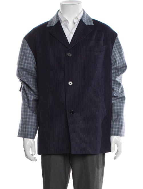 Marni Virgin Wool Plaid Print Blazer