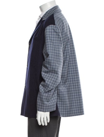 Marni Virgin Wool Plaid Print Blazer