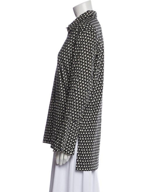 Marni Polka Dot Print Long Sleeve Button-Up Top