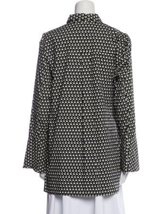 Marni Polka Dot Print Long Sleeve Button-Up Top