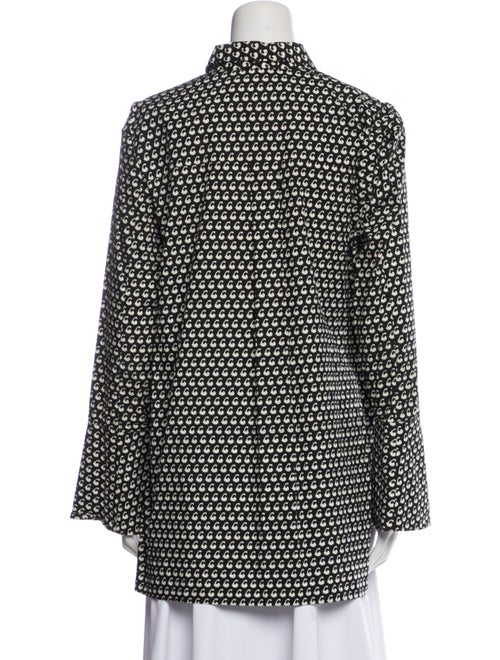 Marni Polka Dot Print Long Sleeve Button-Up Top