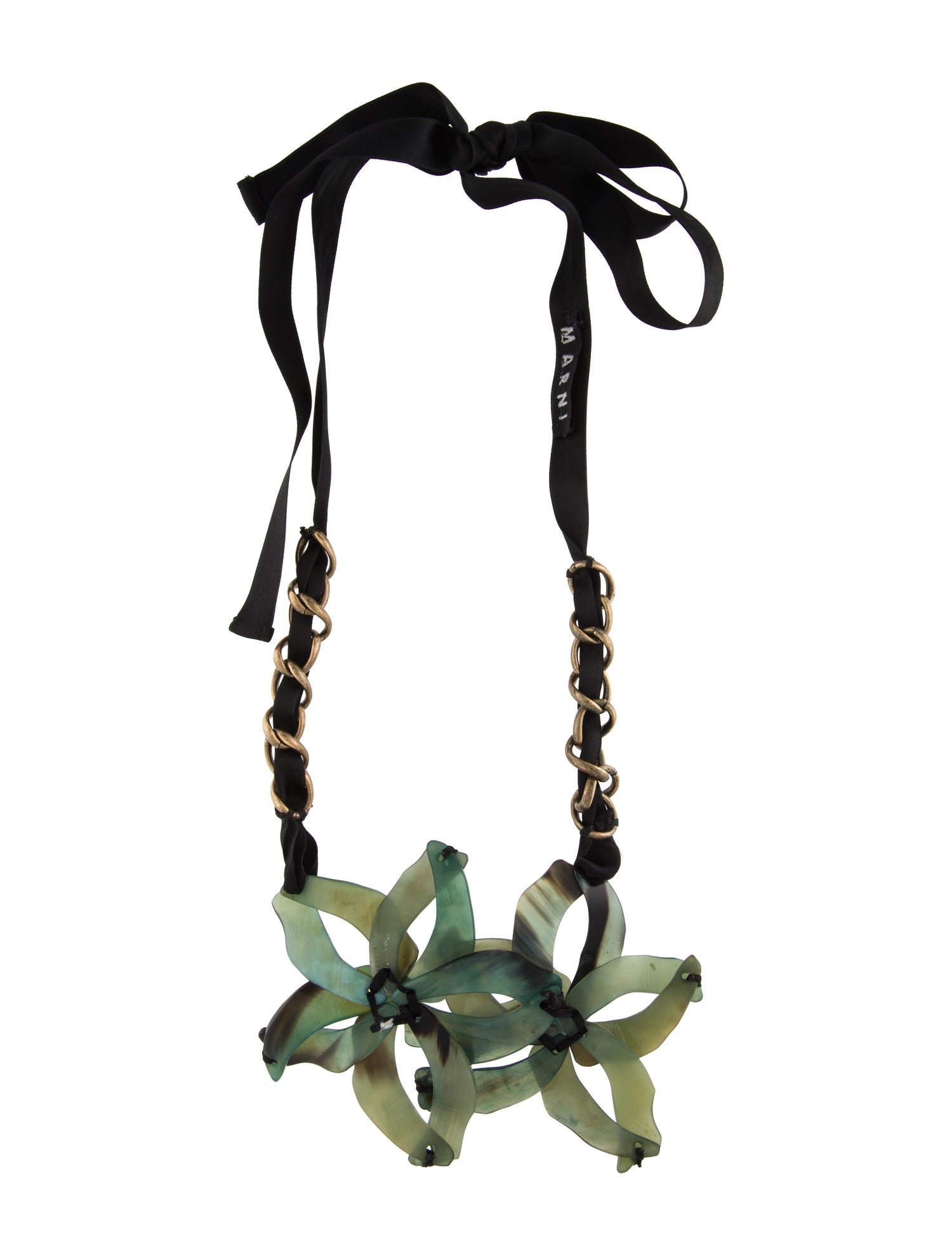 Marni Horn Flower Collar Necklace