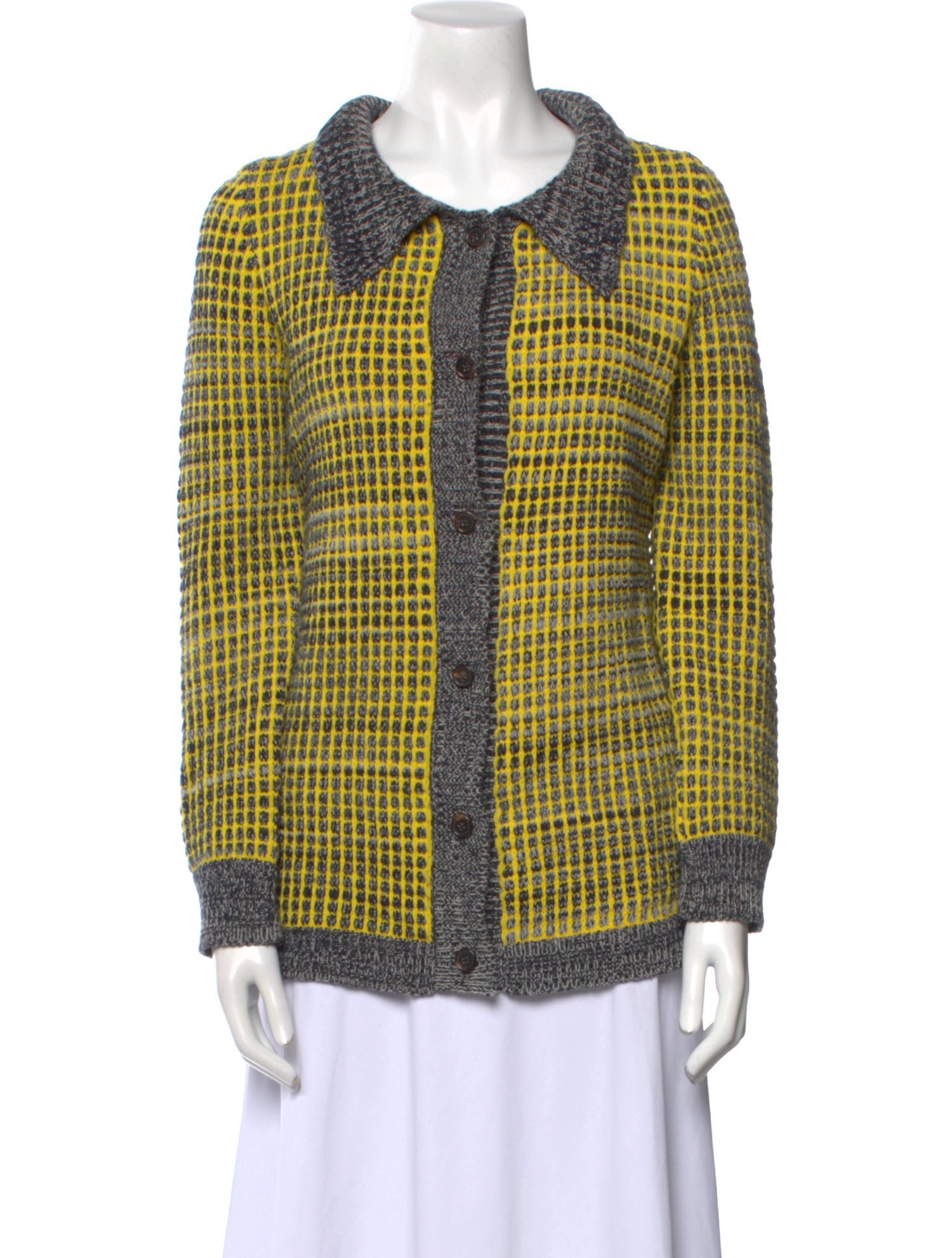 Marni Plaid Print Sweater
