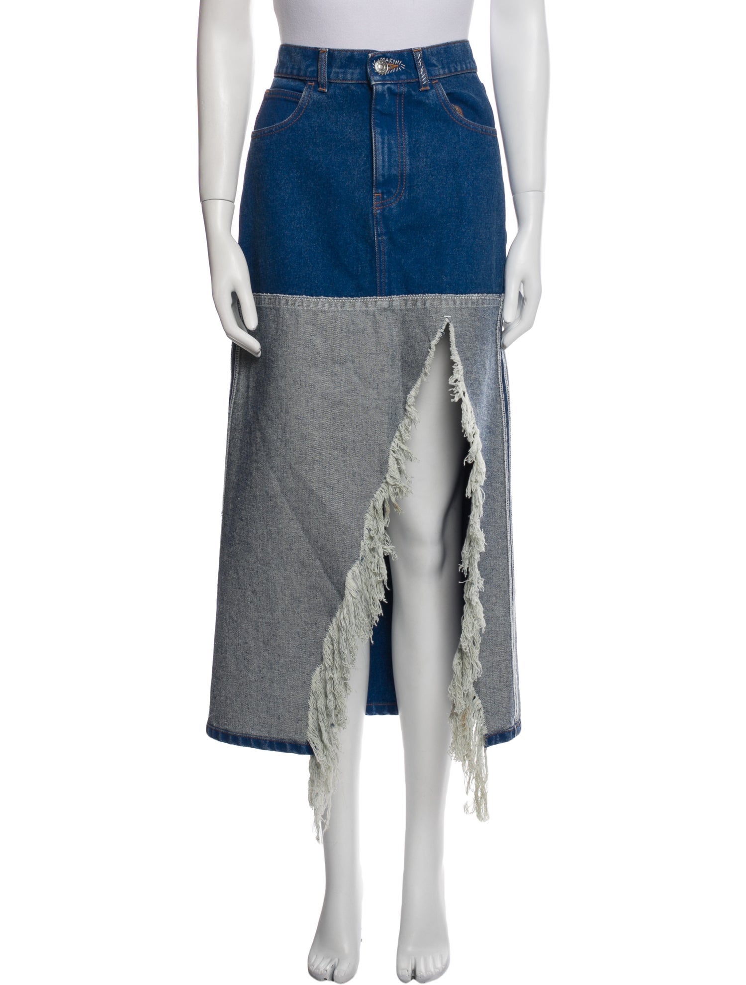 Marni Raw-Edge Trim Midi Length Skirt w/ Tags