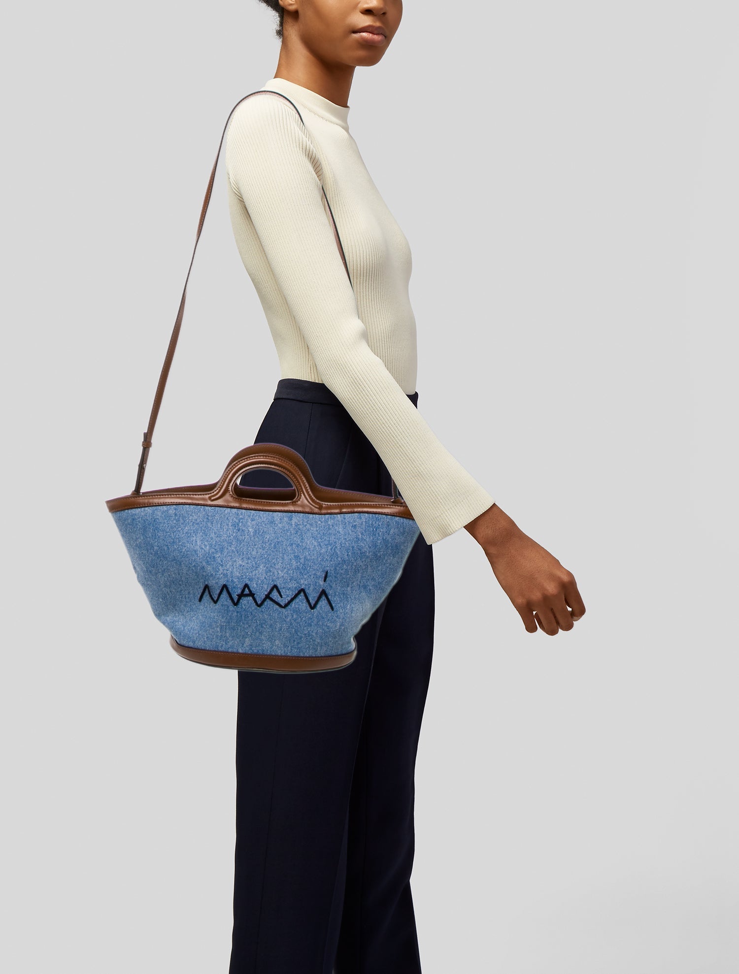 Marni Denim Top Handle Bag