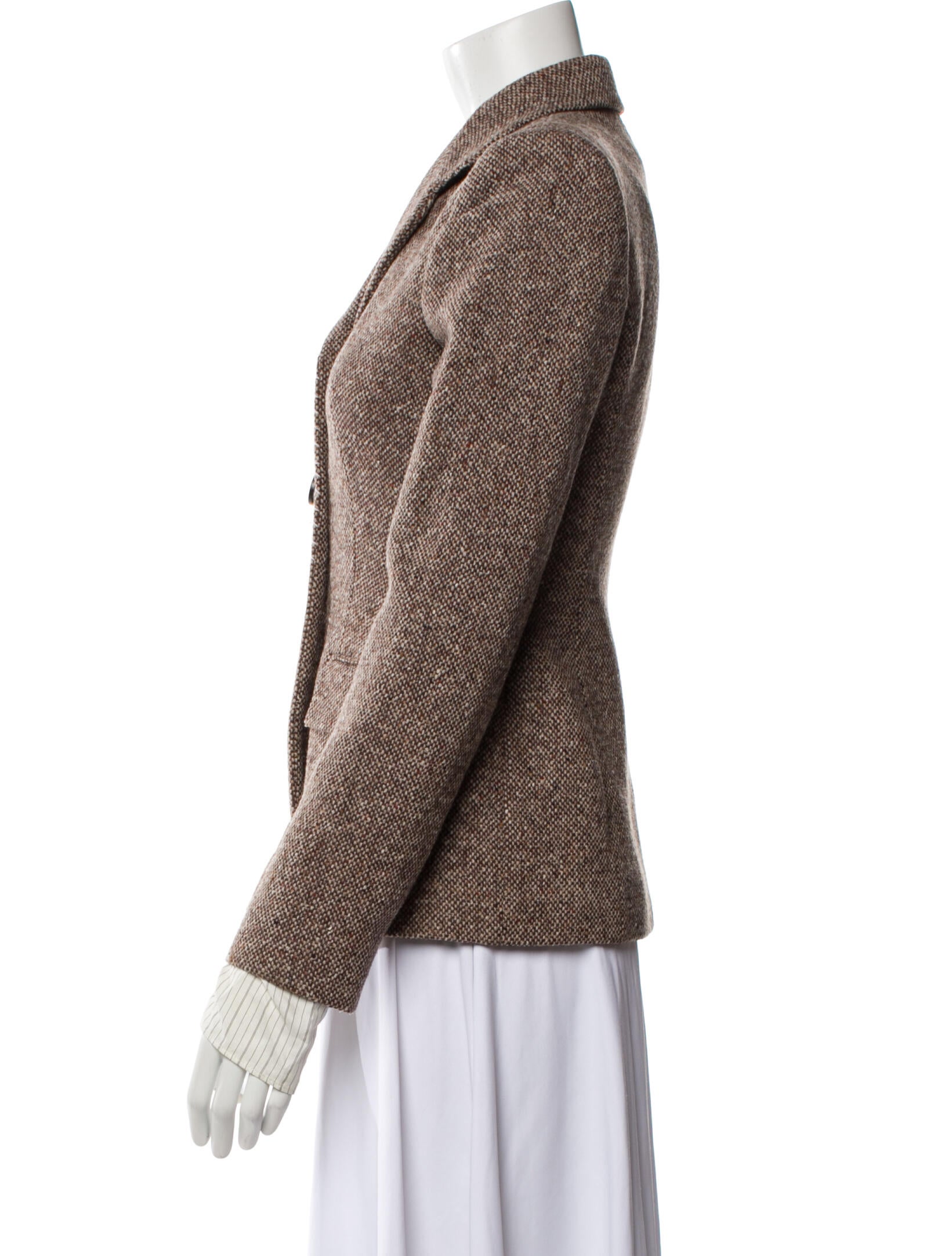 Marni Wool Plaid Print Blazer