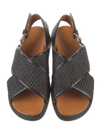Marni Raffia Slingback Sandals