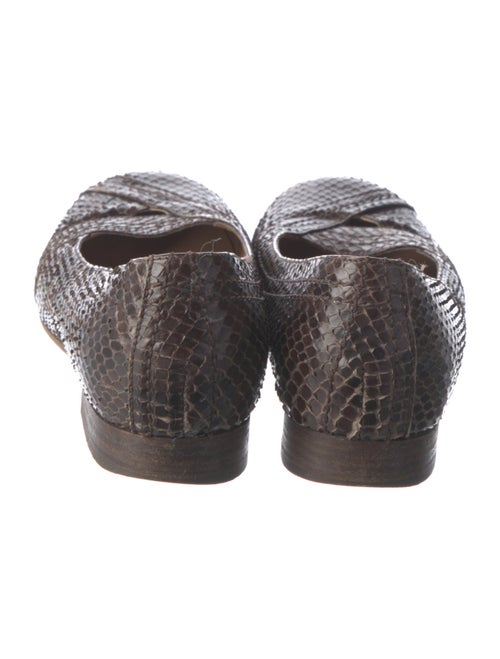 Marni Embossed Leather Animal Print Flats