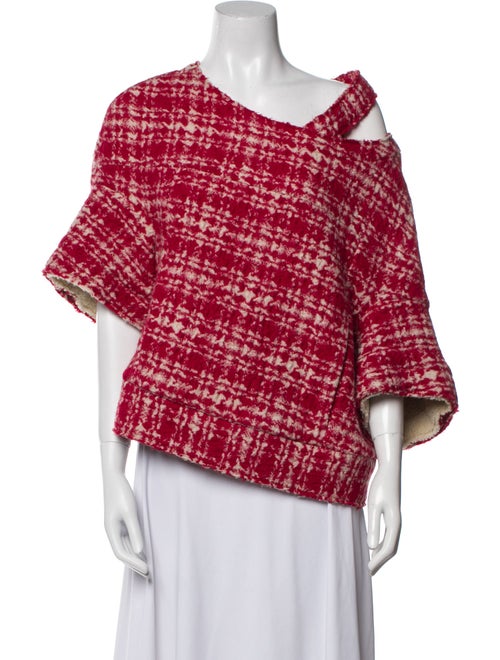 Marni Wool Plaid Print Blouse