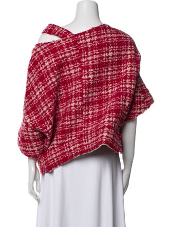 Marni Wool Plaid Print Blouse