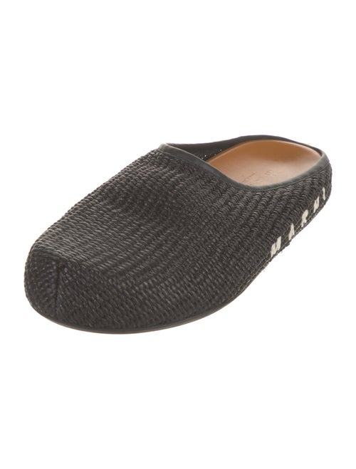 Marni Straw Braided Accents Slides