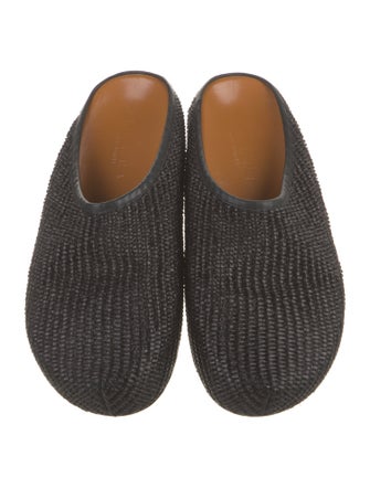 Marni Straw Braided Accents Slides