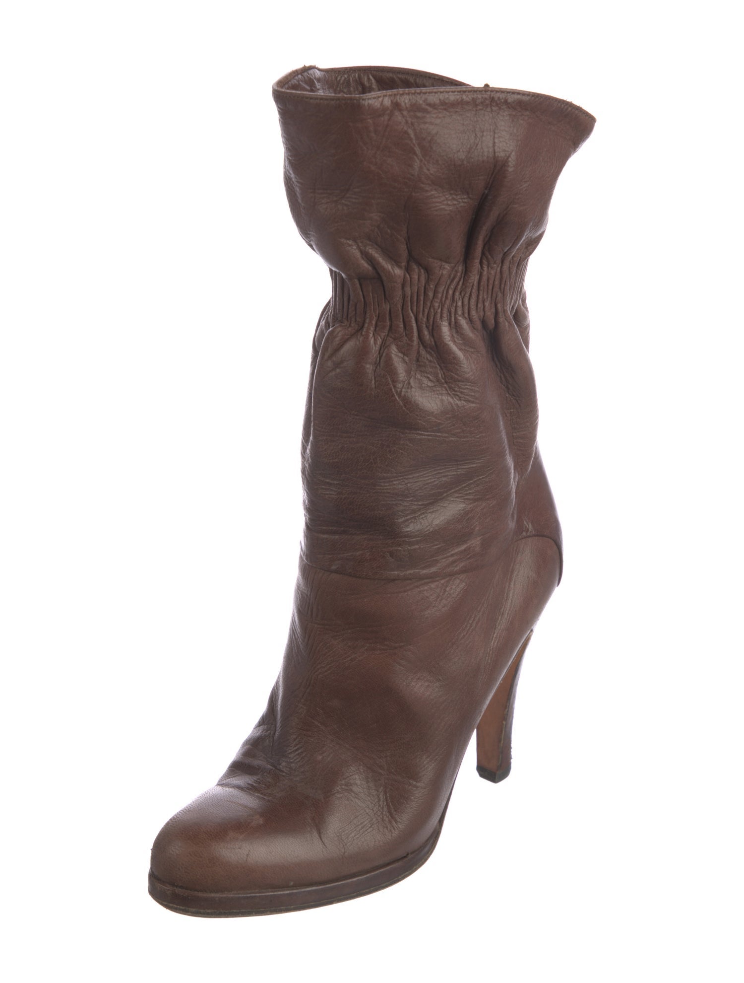 Marni Leather Slouch Boots