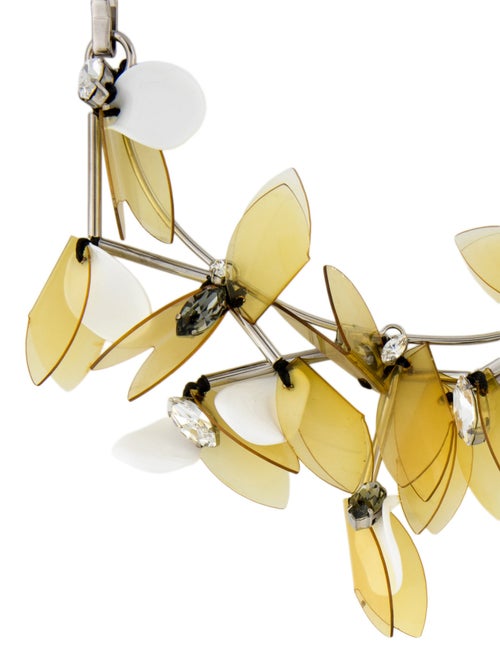 Marni Lucite, Crystal & Resin Petal Collar Necklace