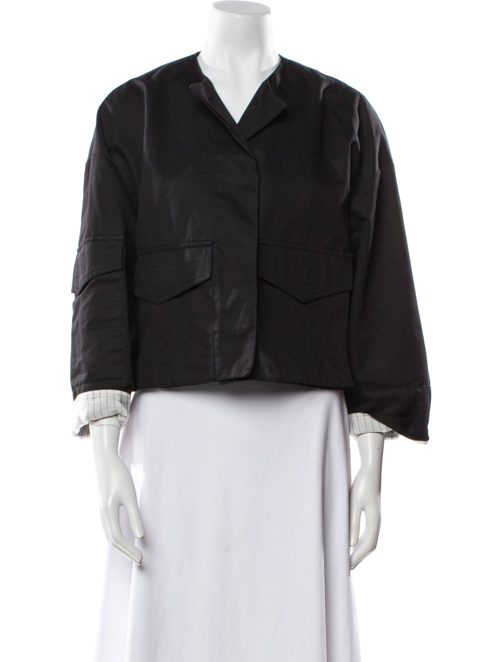 Marni Jacket Black Collarless Patch Pockets & - image 1