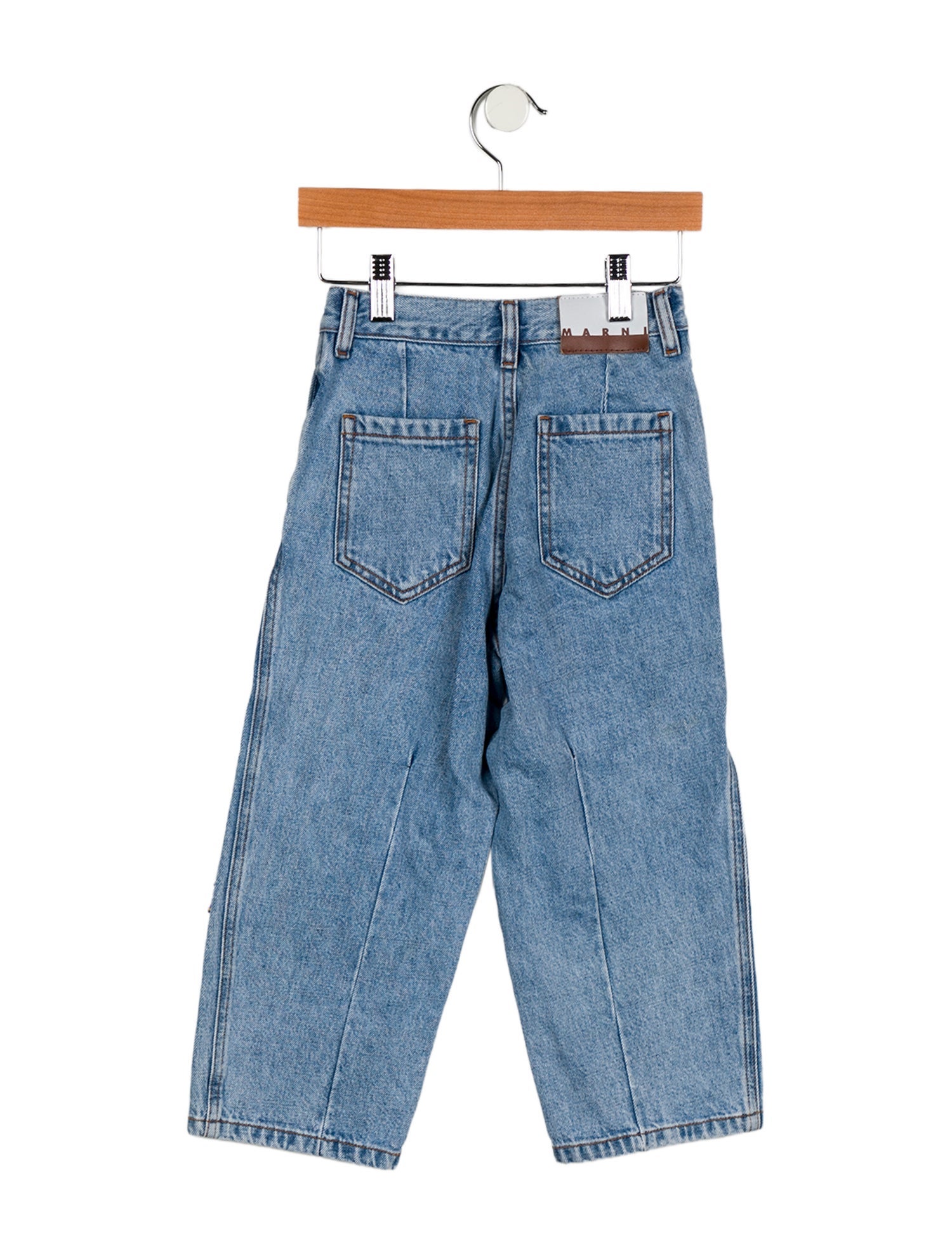 Marni Toddler Girls' Embroidered Straight Leg Jeans