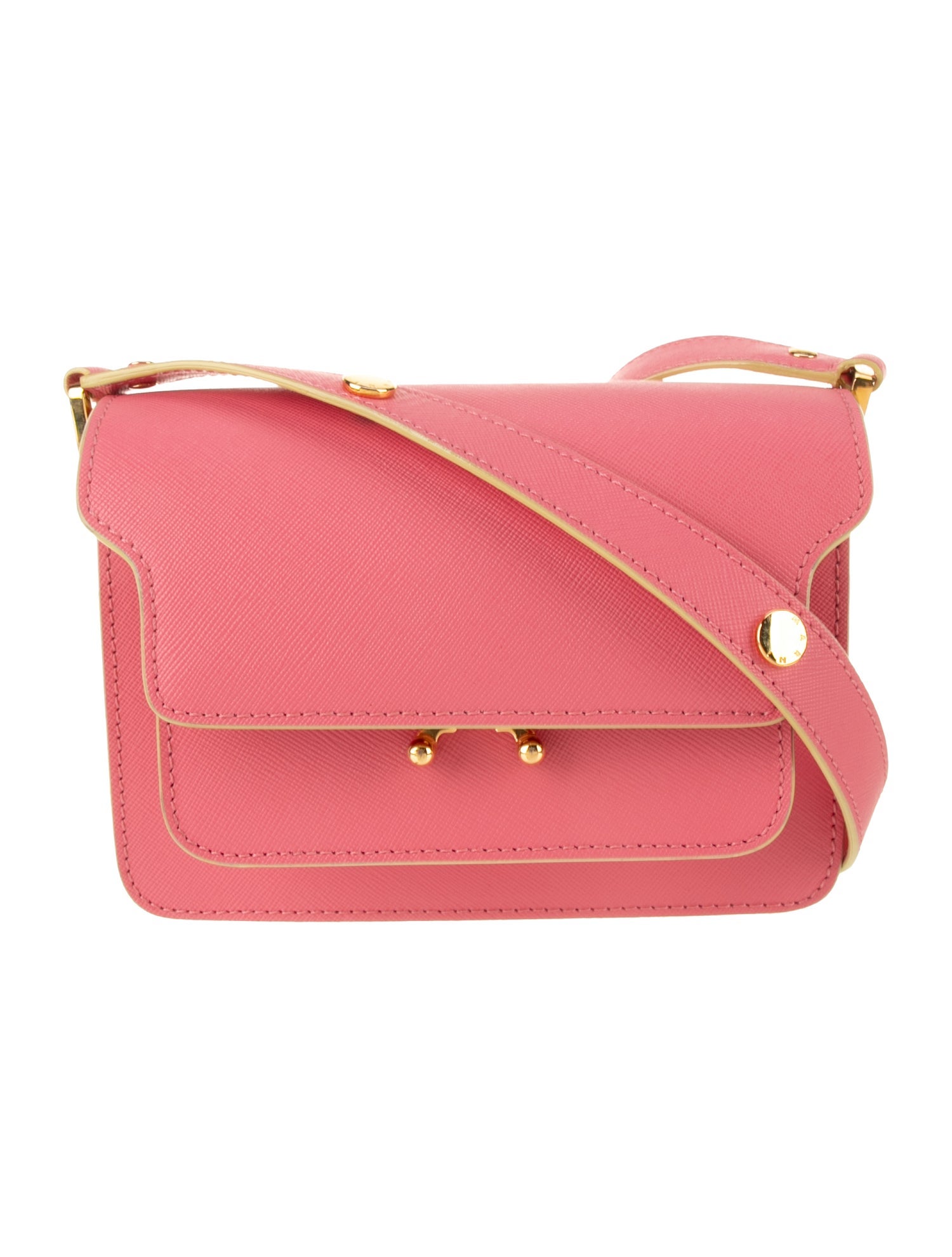 Marni Saffiano Leather Messenger Bag