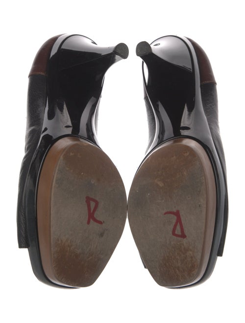 Marni Leather Colorblock Pattern Pumps
