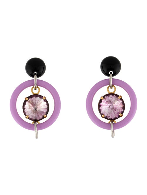 Marni Marni Resin & Crystal Suspension Drop Earrings