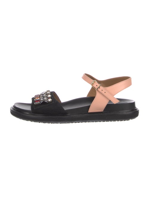 Marni Leather Colorblock Pattern Sandals