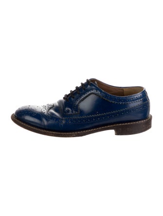 Marni Leather Eyelet Trim Oxfords