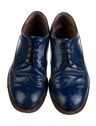 Marni Leather Eyelet Trim Oxfords