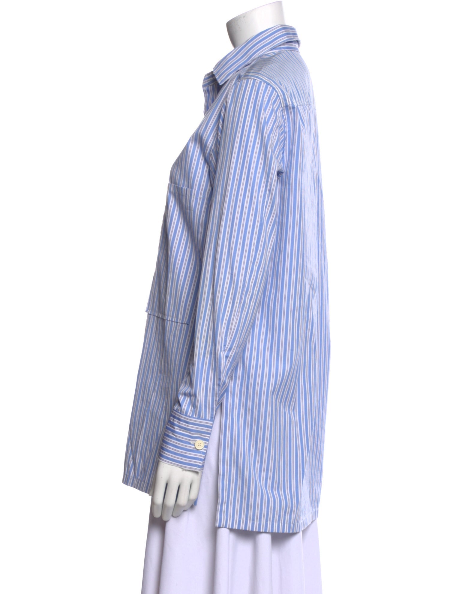 Marni Striped Long Sleeve Button-Up Top