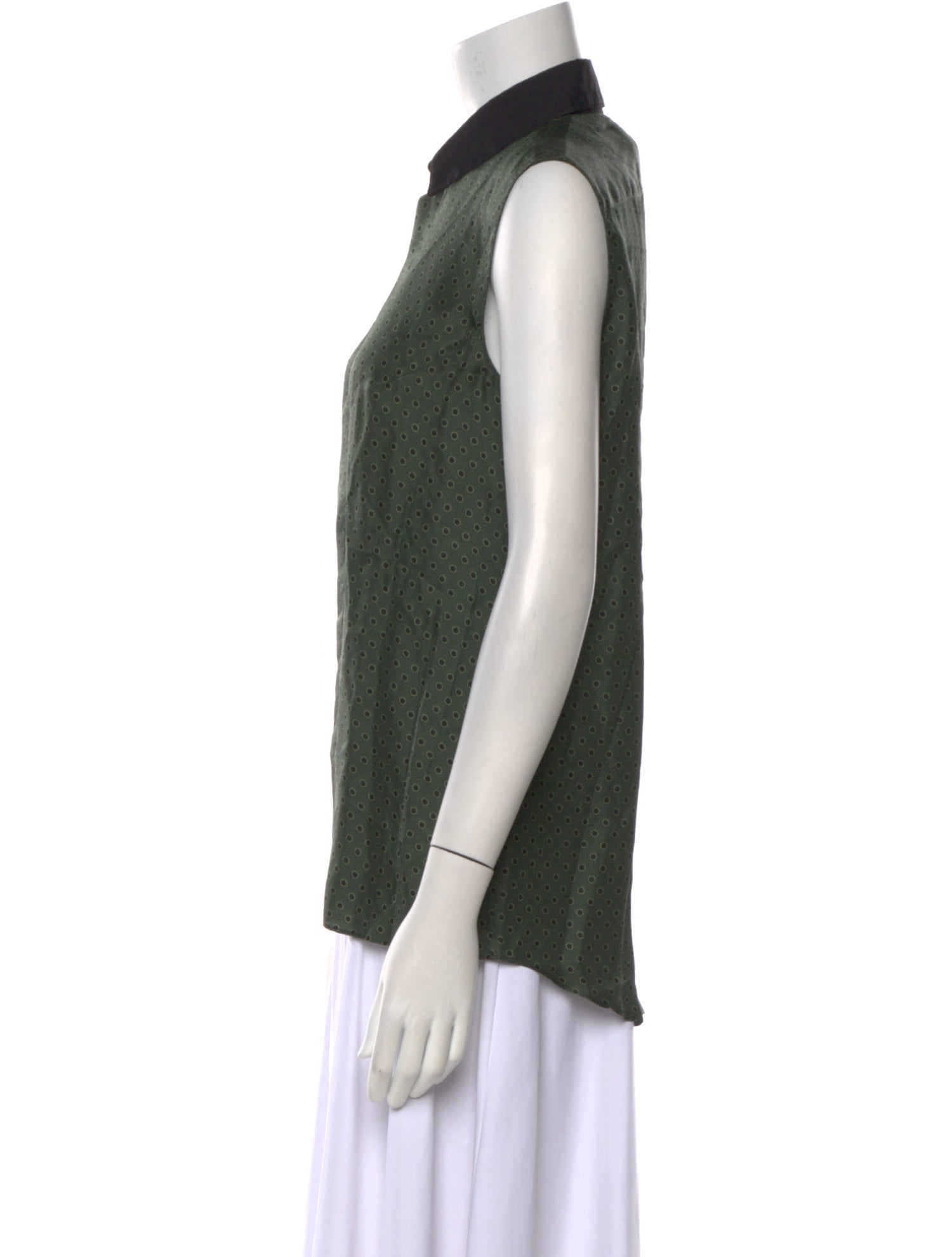 Marni Silk Sleeveless Button-Up Top