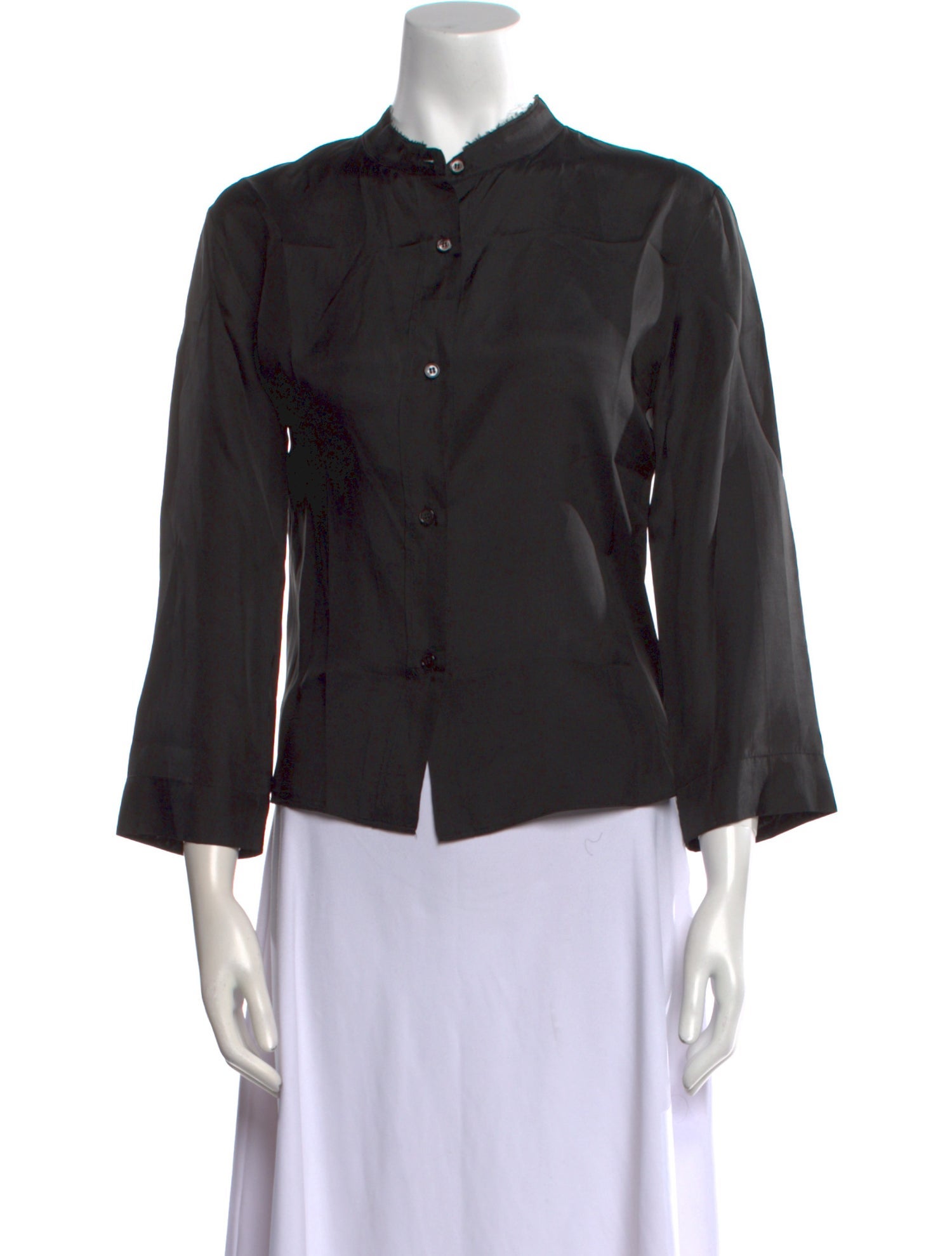 Marni Three-Quarter Sleeve Button-Up Top