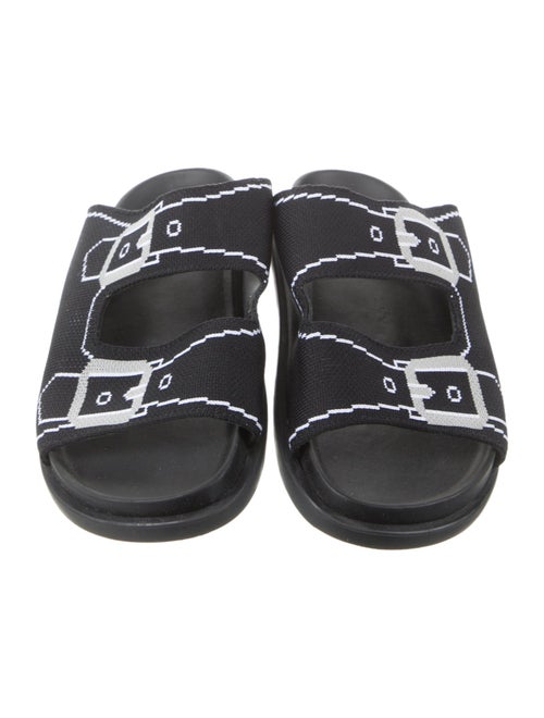 Marni Graphic Print Embroidered Accent Slides