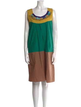 Marni Colorblock Pattern Knee-Length Dress