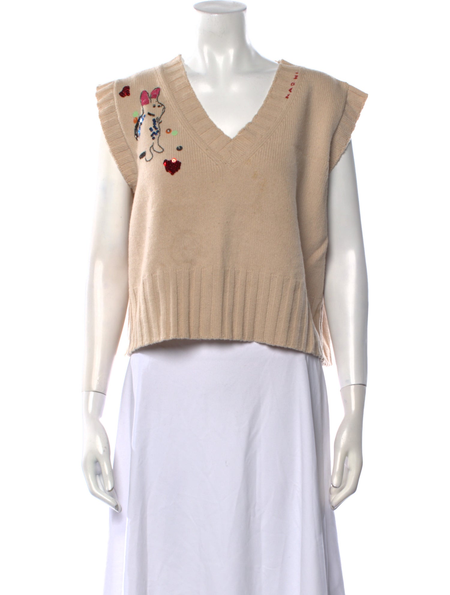 Marni Virgin Wool V-Neck Sweater