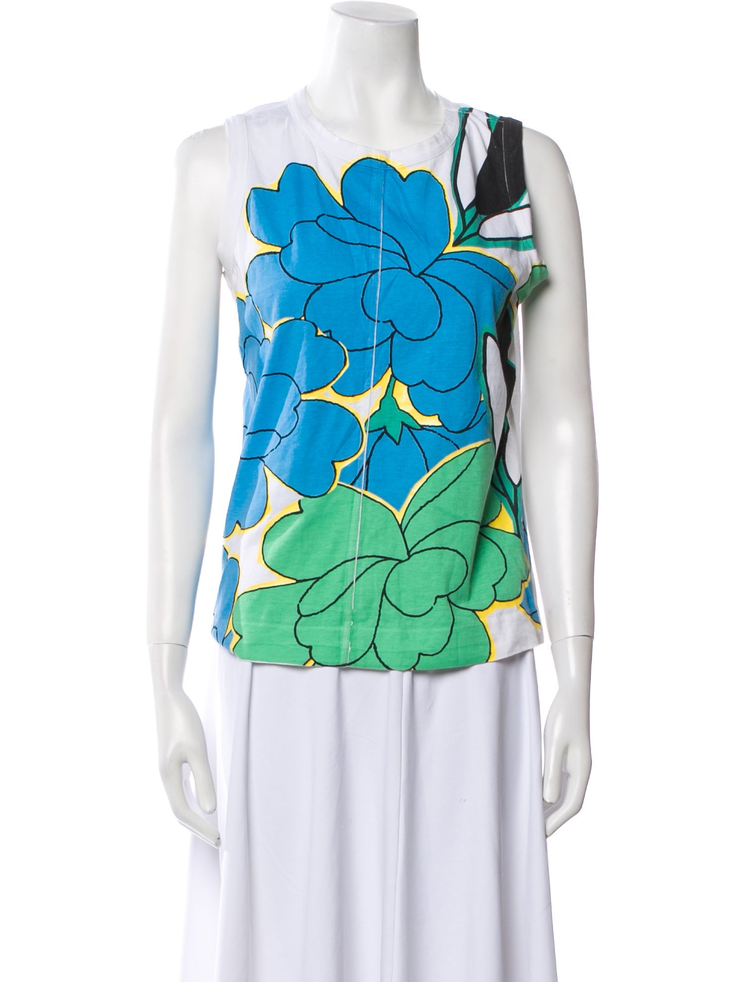 Marni Printed Scoop Neck Top