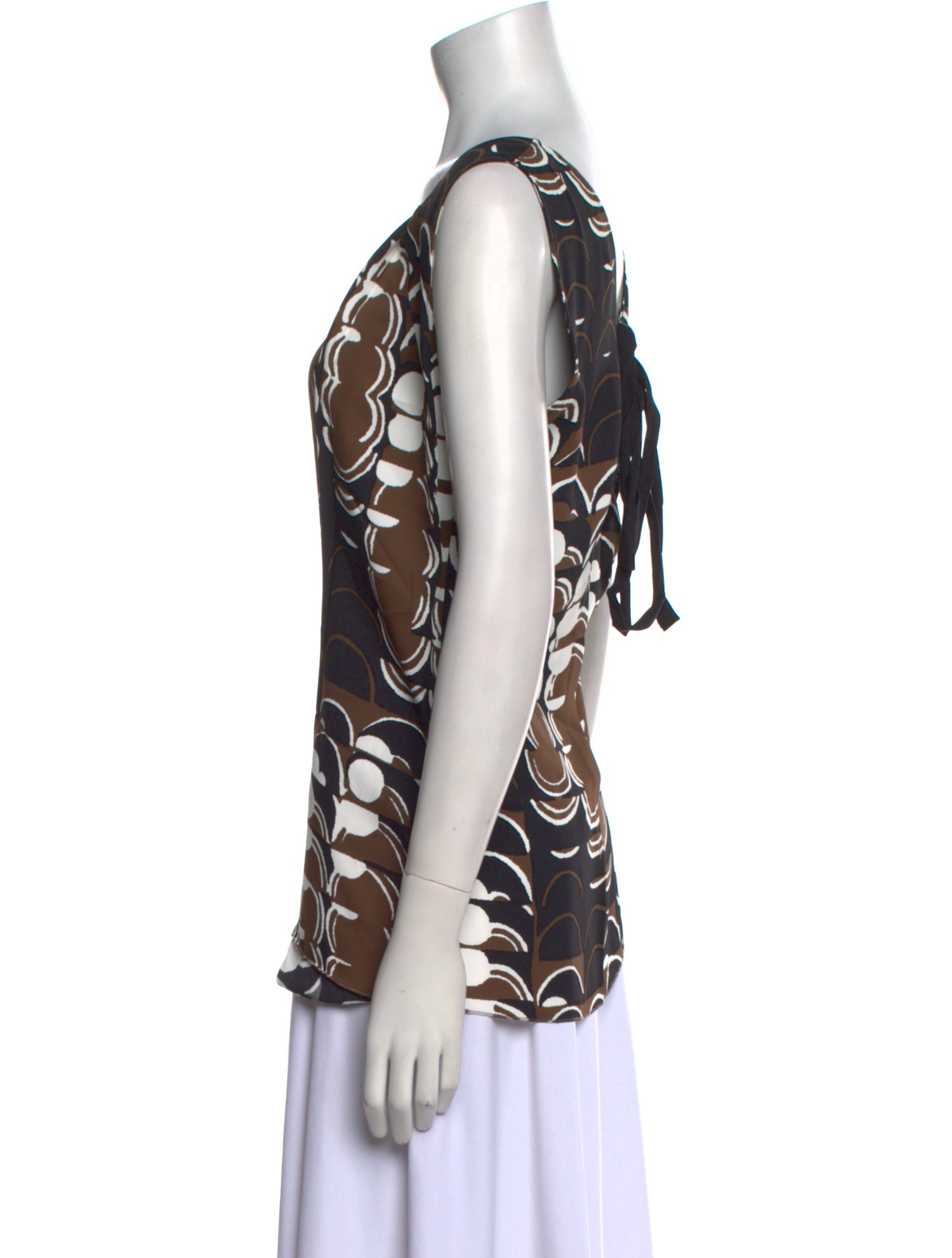 Marni Printed V-Neck Blouse