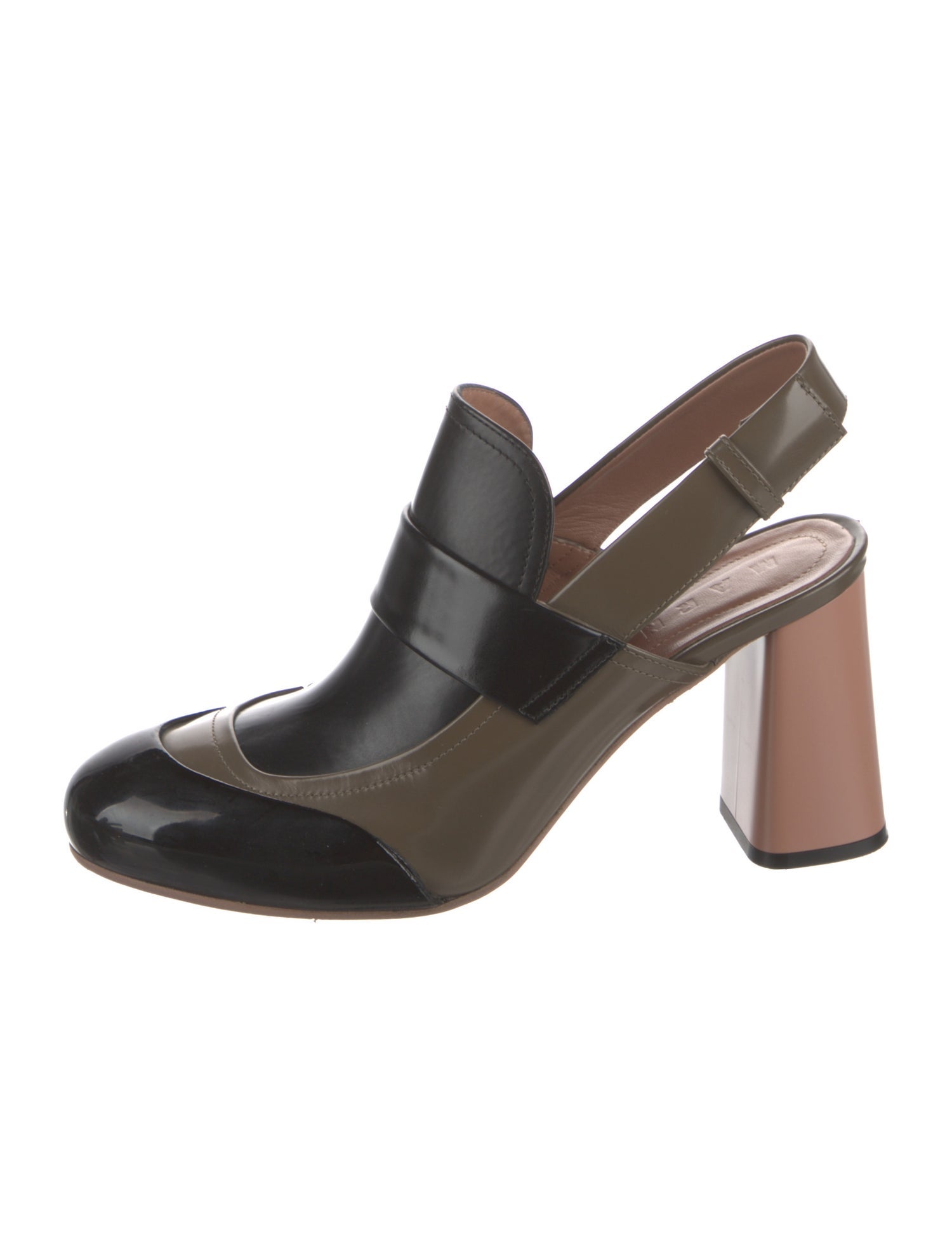 Marni Patent Leather Slingback Pumps