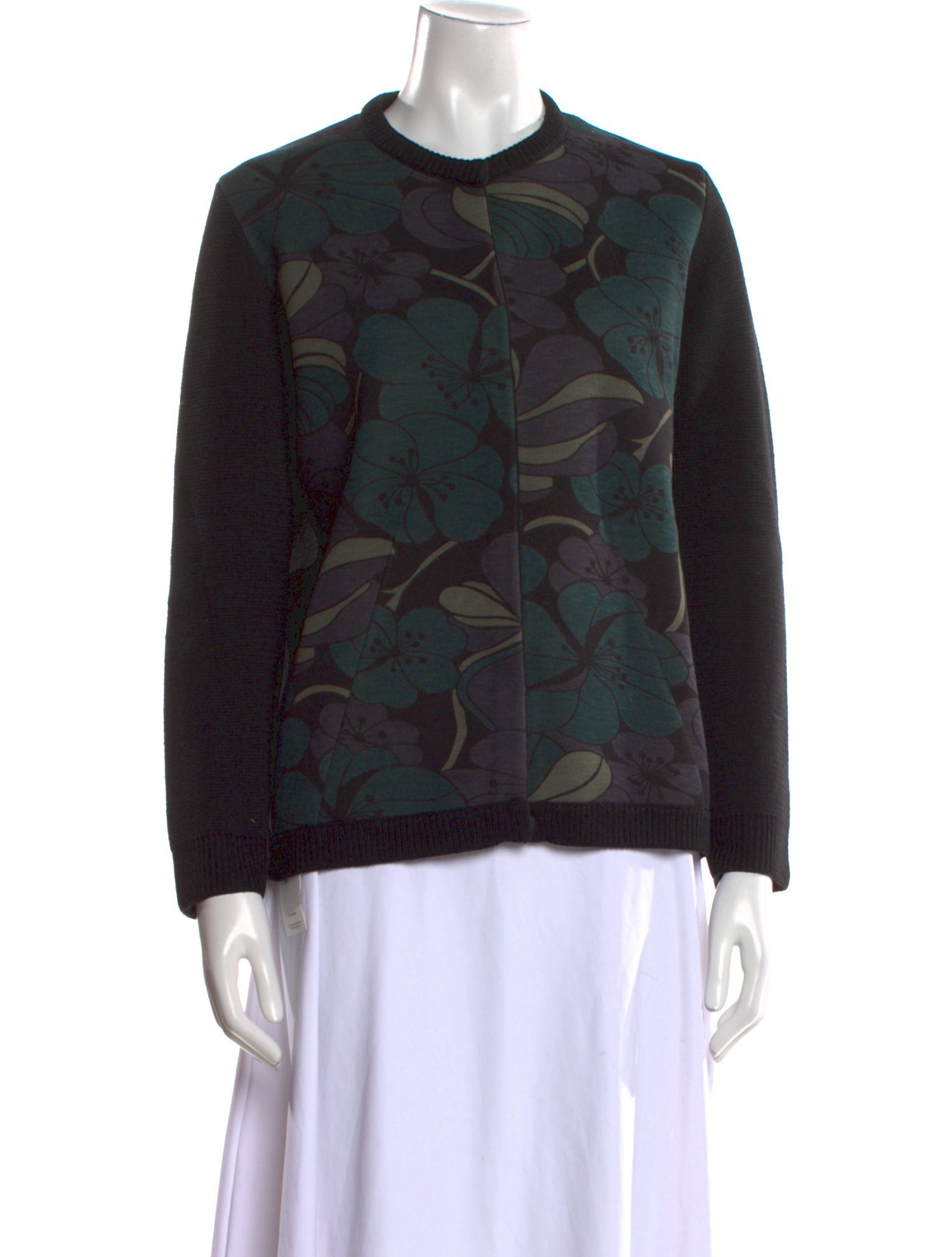 Marni Virgin Wool Floral Print Sweater