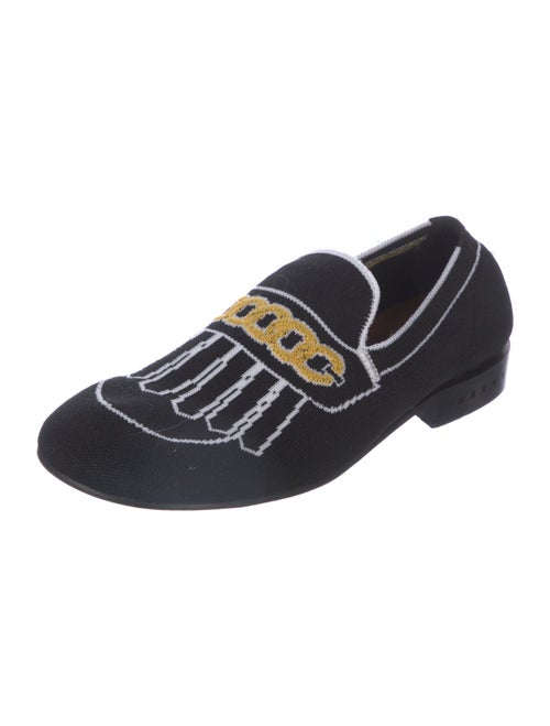 Marni Printed Embroidered Accent Loafers