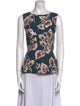 Marni Printed Bateau Neckline Top
